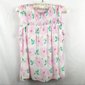 NWT Draper James RSVP Smocked Flutter Top Size XS